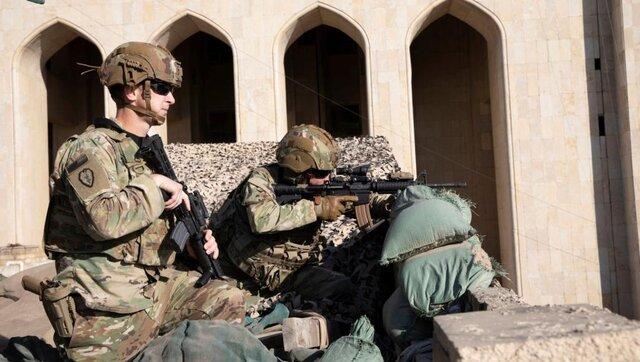 خروج گروهی از نیروهای ائتلاف بین المللی از پایگاهی در جنوب القائم عراق