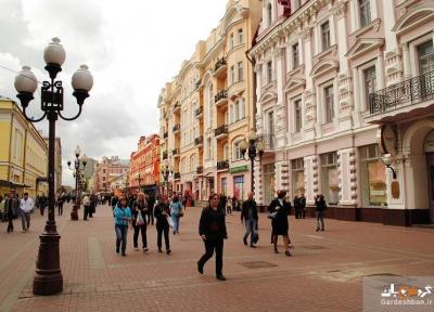 خیابان آربات، از قدیمی ترین خیابان های مسکو، عکس