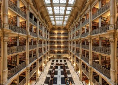 کتابخانه جورج پی بادی مریلند ، امریکا George Peabody Library